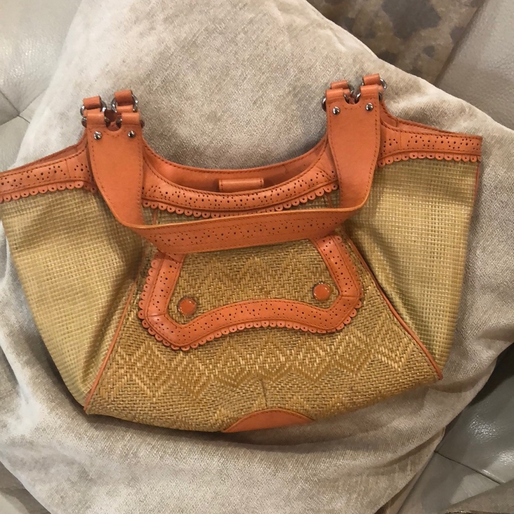 Stunning straw handbag by Cole Hahn